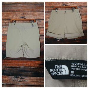 The North Face Shorts Size 10 Khaki Tan Outdoor Hiking Lightweight Nylon Roll Up